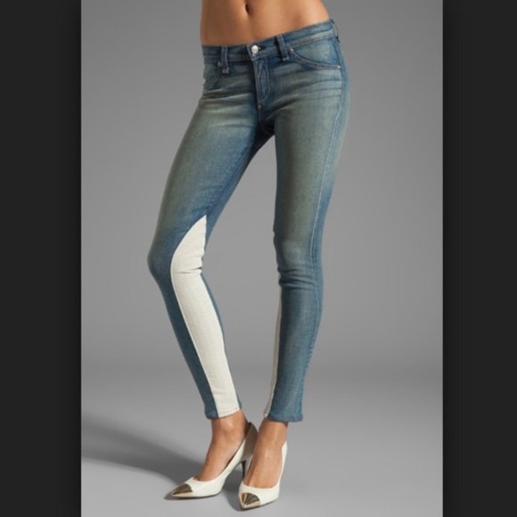 Rag & Bone Jodhpur Lambskin Legging Blue Jeans 29 - Picture 3 of 15